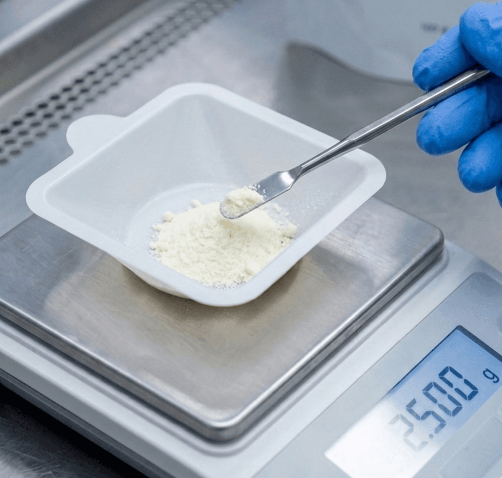 Measuring freeze-dried breast milk powder